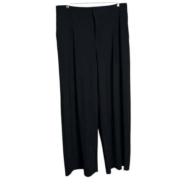Athleta Women's Pinnacle High Rise Trouser Black Wide Leg Pants Size 16 T - Picture 5 of 12